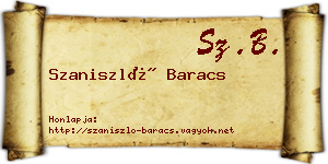 Szaniszló Baracs névjegykártya